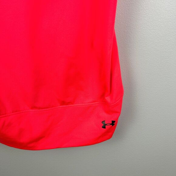 Under Armour Essential Banded Tank Top Open Back Coral Pink Active Wear Shirt XS - Picture 8 of 12